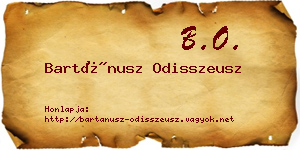 Bartánusz Odisszeusz névjegykártya